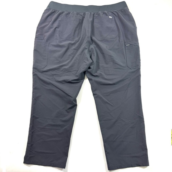 Figs Yola High Waist Scrub Bottom Pants Charcoal Grey - Picture 2 of 8